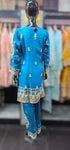 Blue Kameez with straight trouser