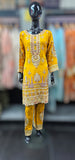Mustard yellow Kameez with straight trouser