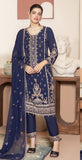 Ladies luxury chiffon kameez with intricate hand embellishments and stone work