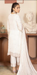 Ladies Off white Chiffon Kameez with Srone work