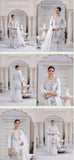 Ladies Off white kameez with Gharara