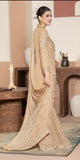 Ladies Gold Chiffon Kameez with Gharara