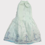 Girls Ice Blue Organza Peplum