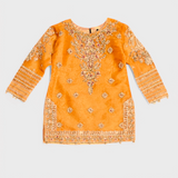 Girls Orange Organza