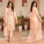 Ladies luxury chiffon kameez with intricate hand embellishments and stone work