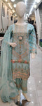 Ladies light blue kameez with intricate hand embellishments