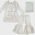 Girls Grey Organza