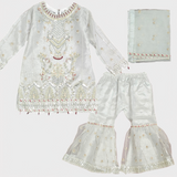 Girls Grey Organza