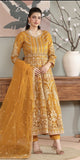 Ladies Long Gold maxi/anarkali with intricate hand embellishments