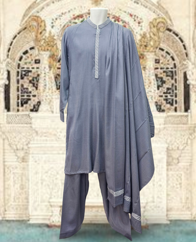 Mens Winter Shalwar Suit with Shawl CH402